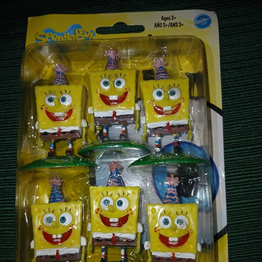 Wilton SpongeBob Cake Topper Set Of 6. NWT